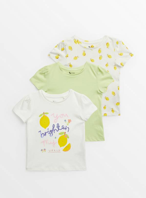 Lemon Print T-Shirt 3 Pack 1-2 years